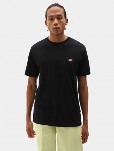 לצפייה במוצר חולצת טי-שירט Dickies לגברים בגזרה קלאסית – שחור עם לוגו Horseshoe צבעוני